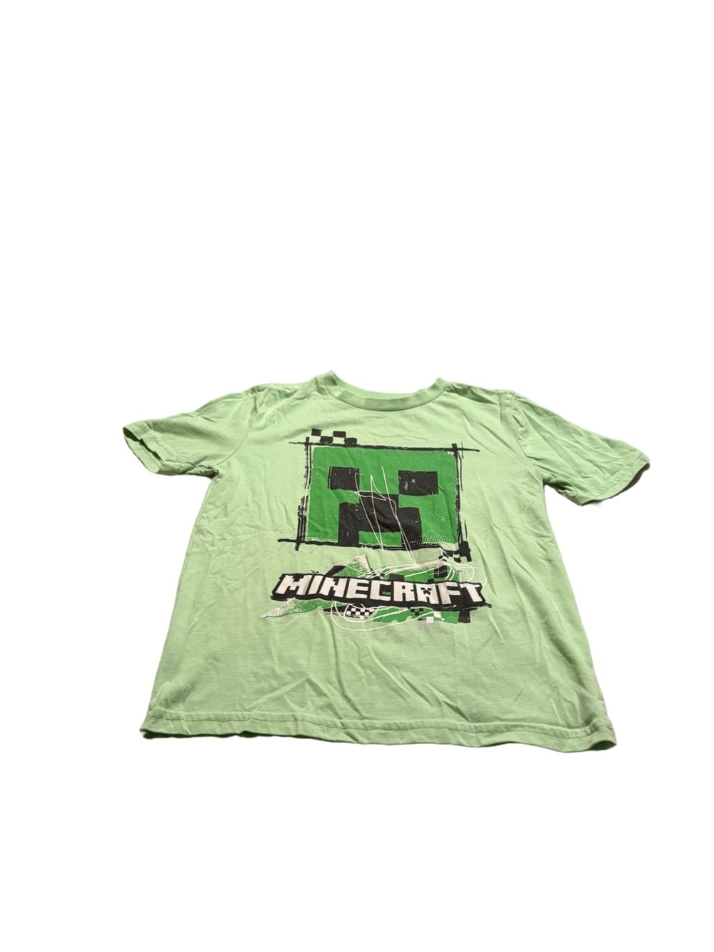 Boys Green Minecraft T-Shirt Size Medium